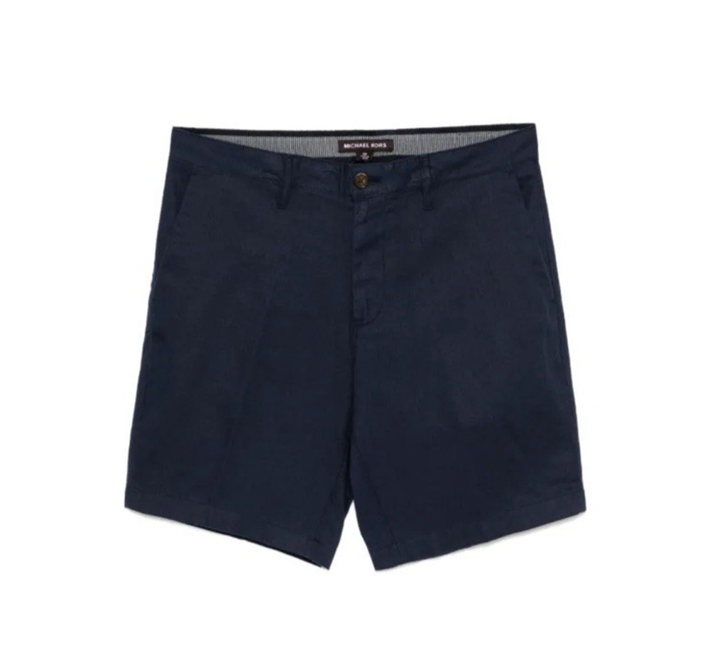 Michael Kors Shorts Mens Size 40 Stretch NEW Navy Blue Classic Casual MK Logo